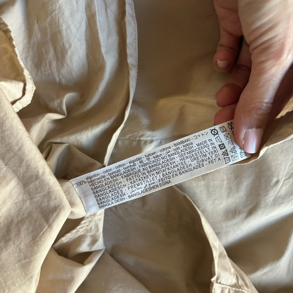 Zara Tan Button Down - image 5